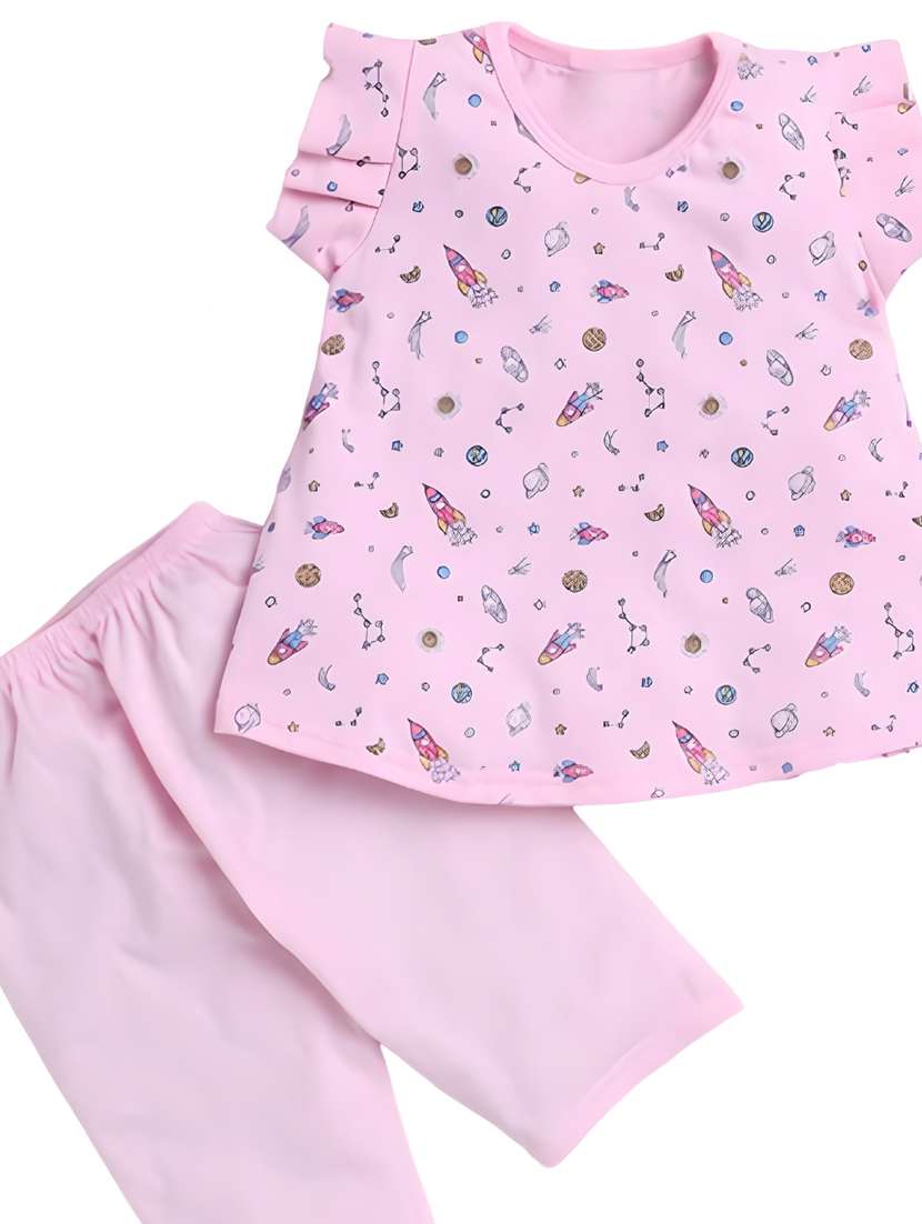 girls printed sleeveless capri set - 22387188 -  Standard Image - 2