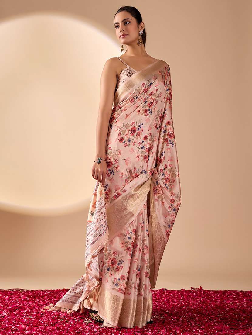 women printed casual wear saree with blouse - 22388845 -  Standard Image - 2