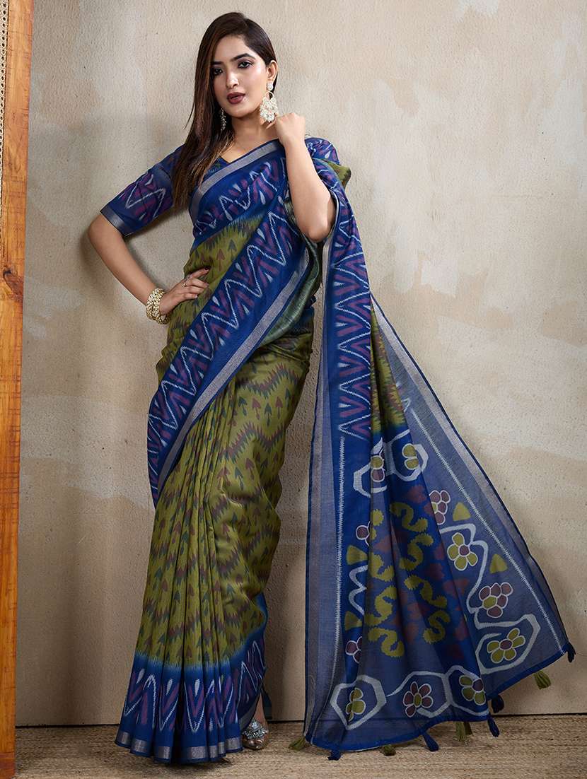 women printed casual wear saree with blouse - 22388896 -  Standard Image - 2