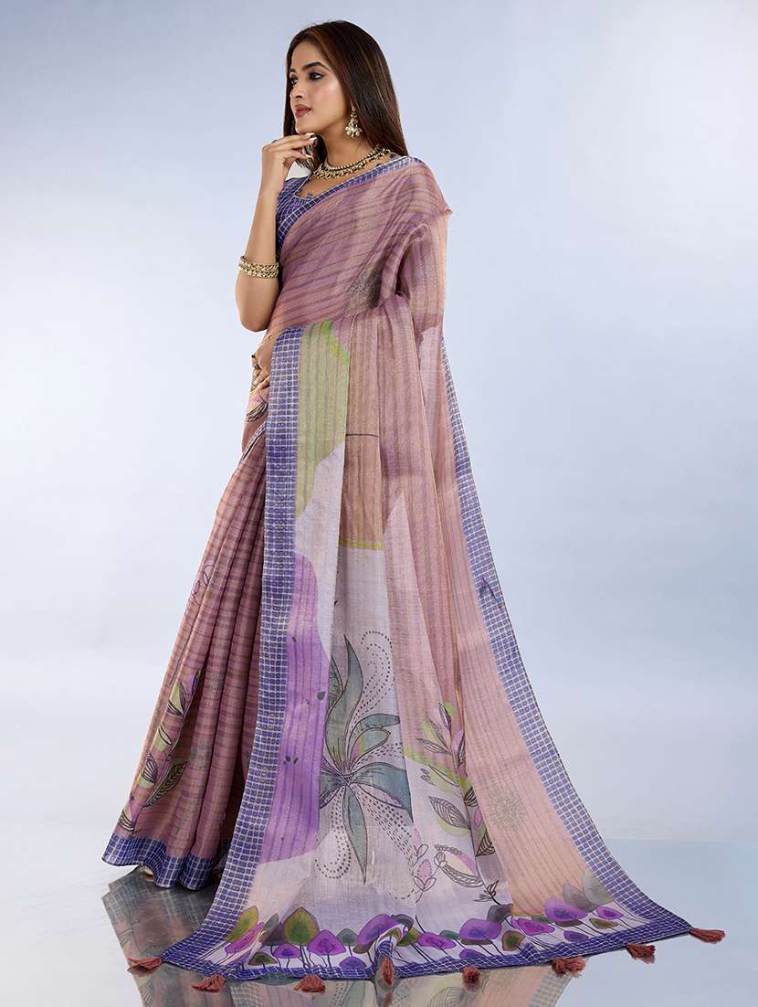 women printed casual wear saree with blouse - 22388903 -  Standard Image - 2