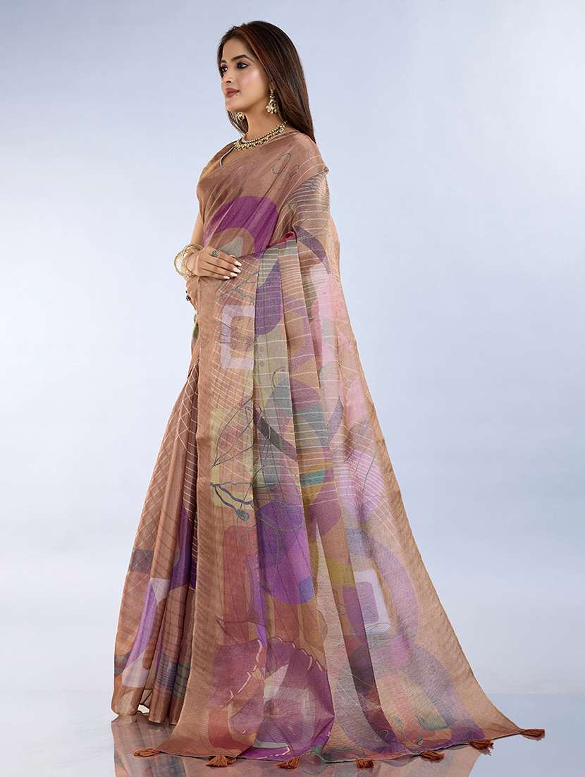 women printed casual wear saree with blouse - 22388907 -  Standard Image - 2