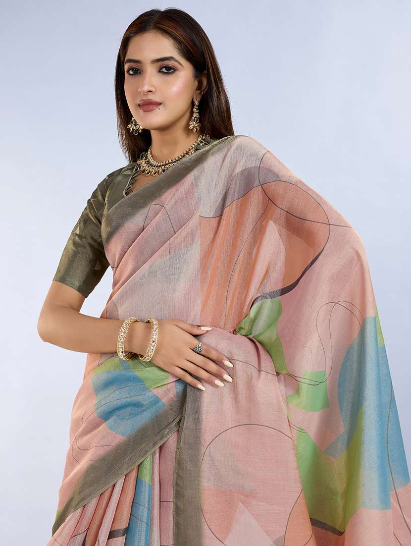 women printed casual wear saree with blouse - 22388911 -  Standard Image - 2