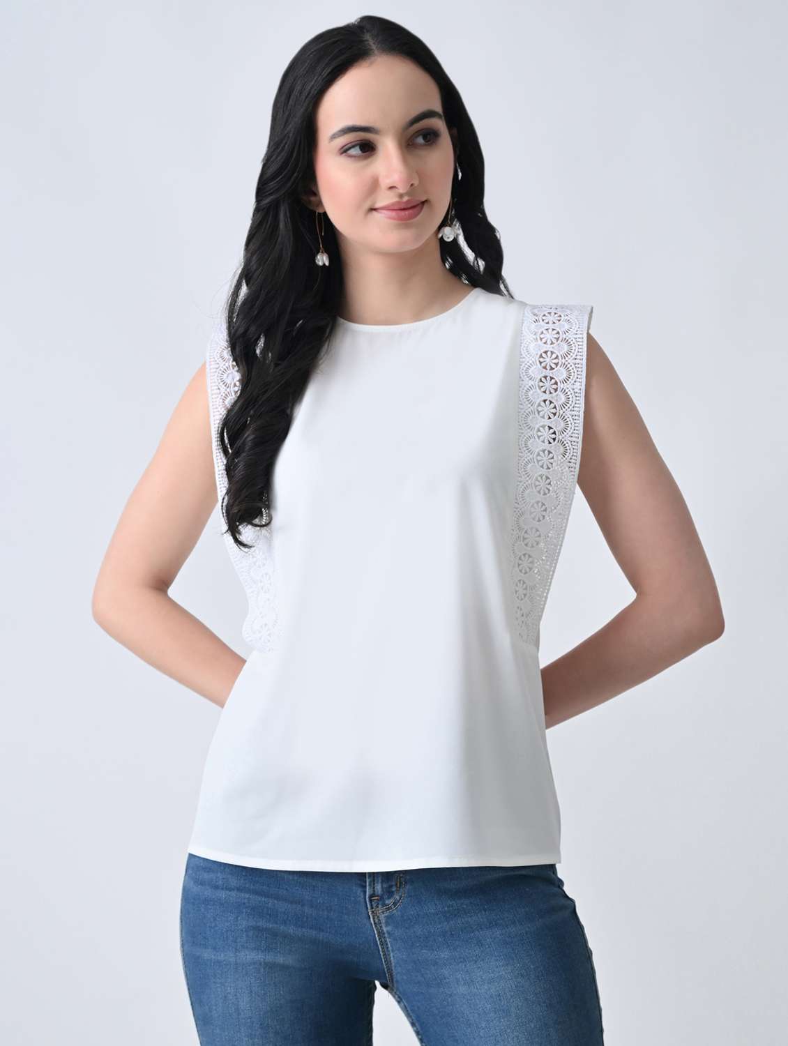 women solid round neck regular top - 22389757 -  Standard Image - 2