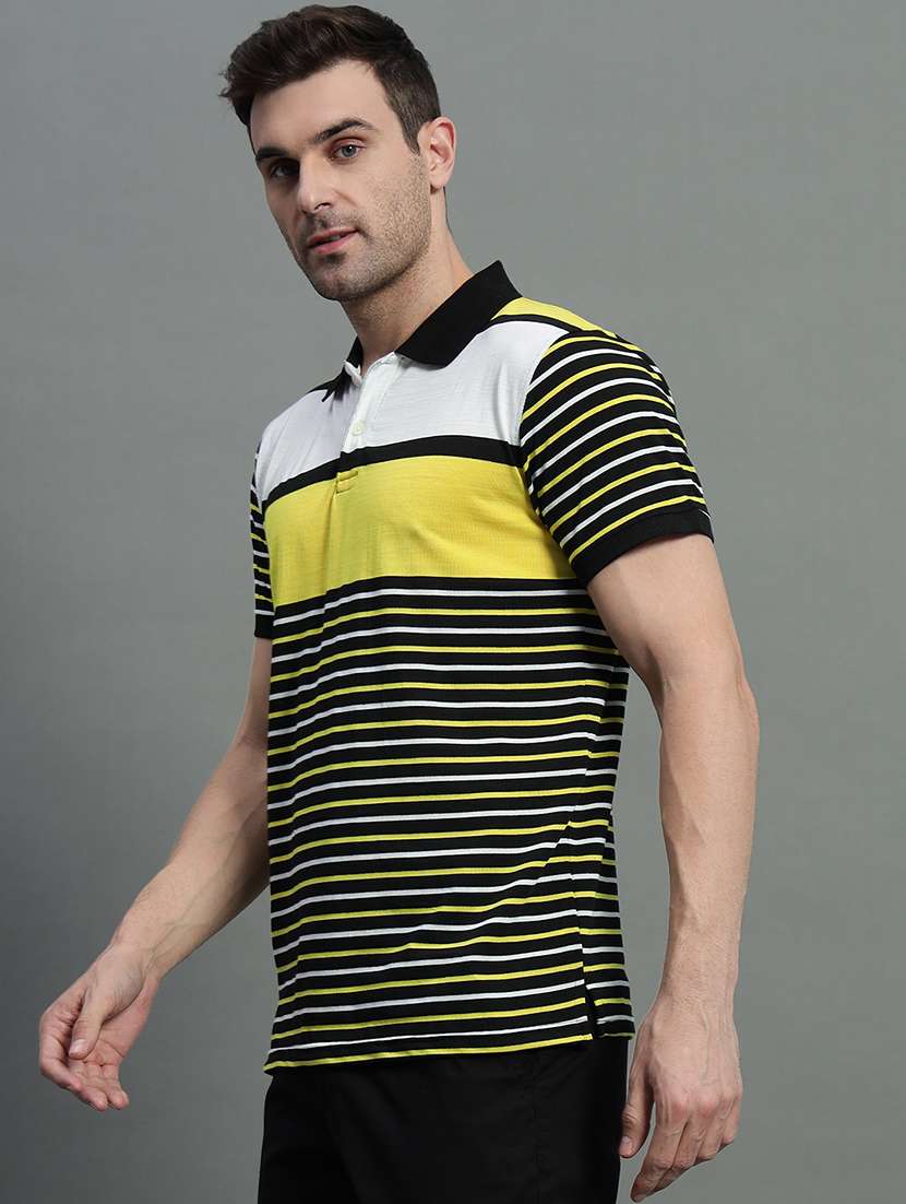 men striped short sleeve regular fit polo t-shirt - 22389867 -  Standard Image - 2