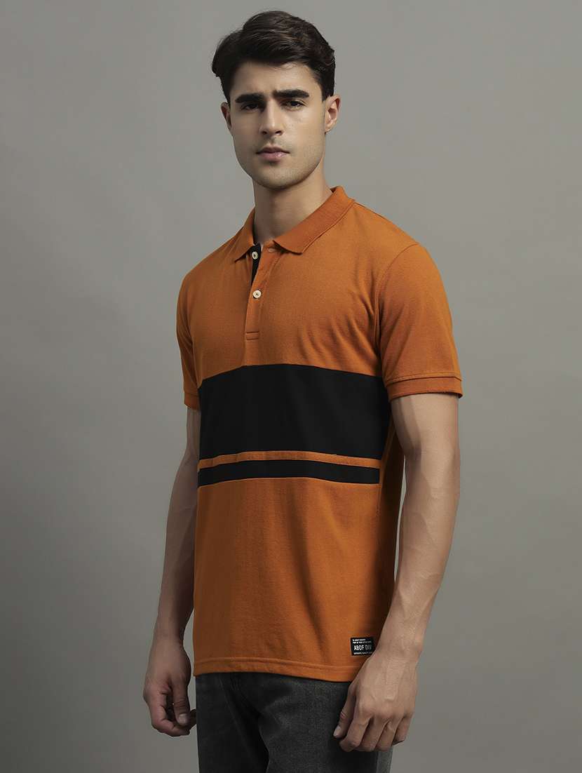 men color block short sleeve regular fit polo t-shirt - 22390010 -  Standard Image - 2