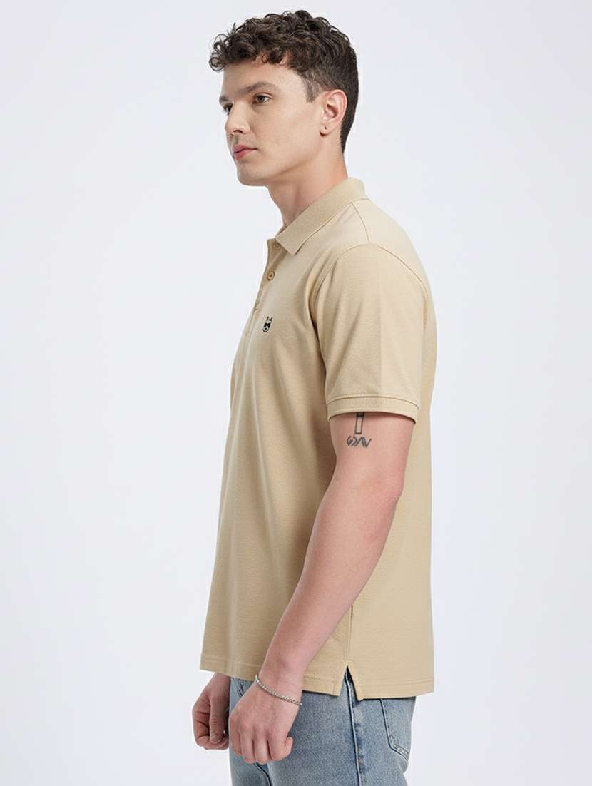men solid short sleeve regular fit polo t-shirt - 22390030 -  Standard Image - 2