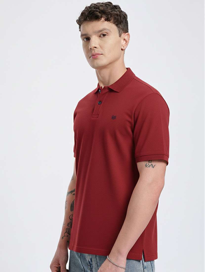 men solid short sleeve regular fit polo t-shirt - 22390035 -  Standard Image - 2