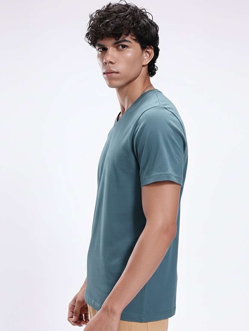 men solid short sleeve regular fit t-shirt - 22390065 -  Standard Image - 2