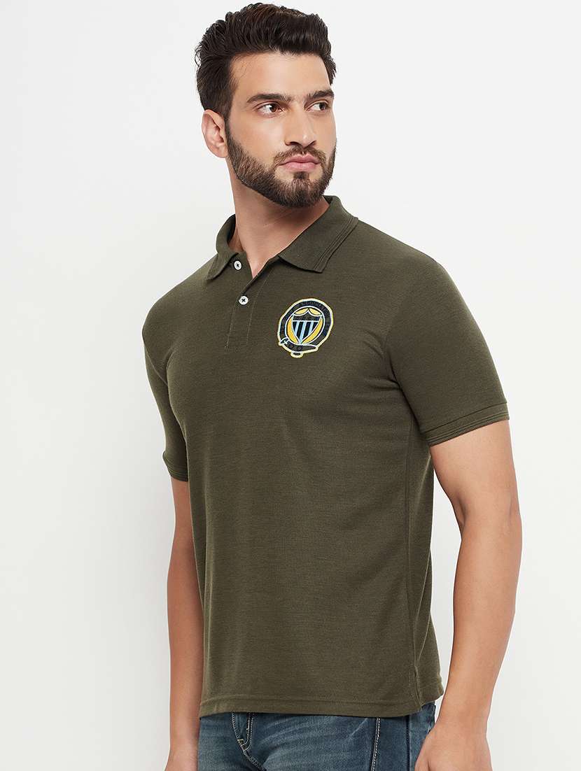 men solid short sleeve slim fit polo t-shirt - 22390076 -  Standard Image - 2