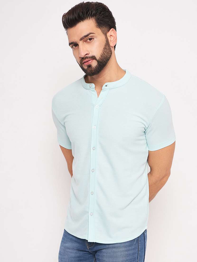 men solid short sleeve regular fit casual shirt - 22390424 -  Standard Image - 2