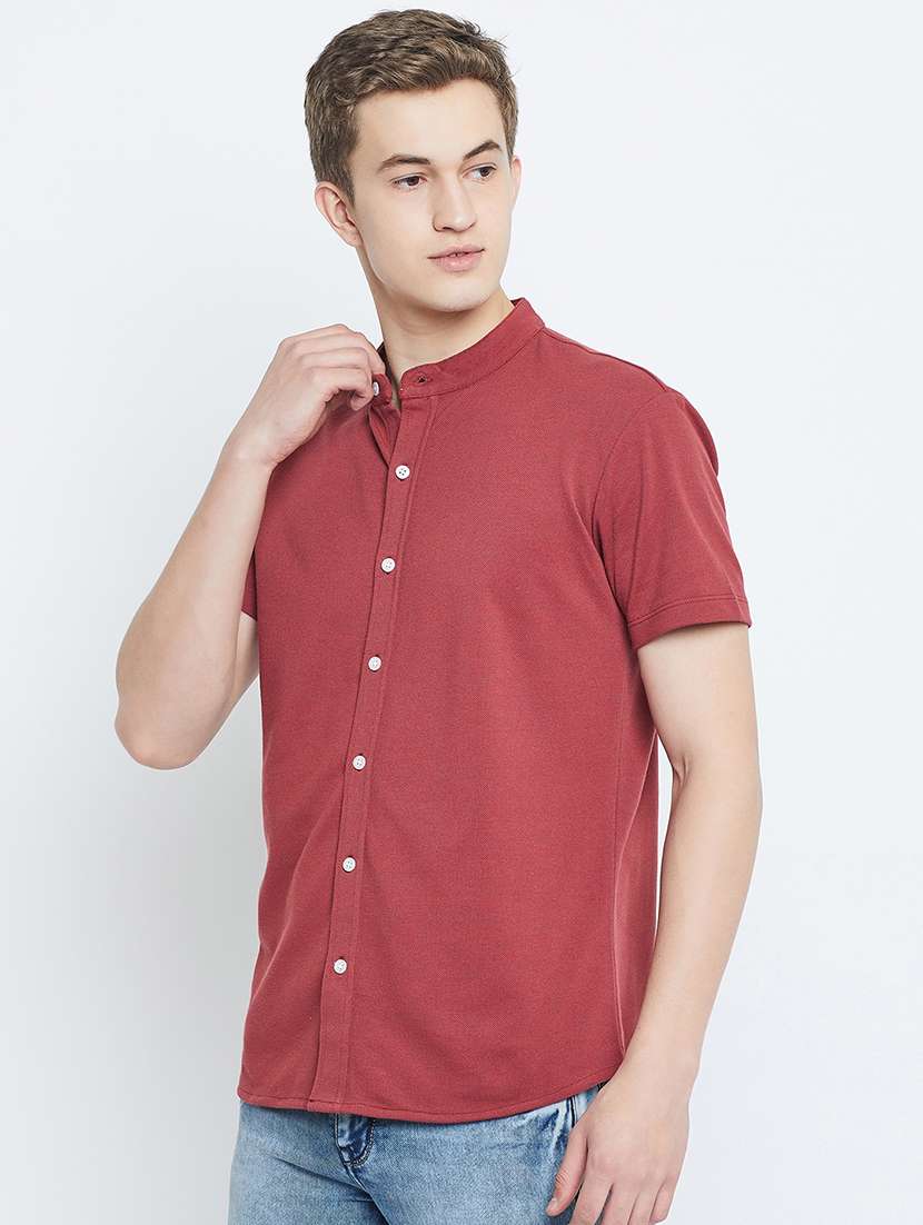 men solid short sleeve regular fit casual shirt - 22390433 -  Standard Image - 2