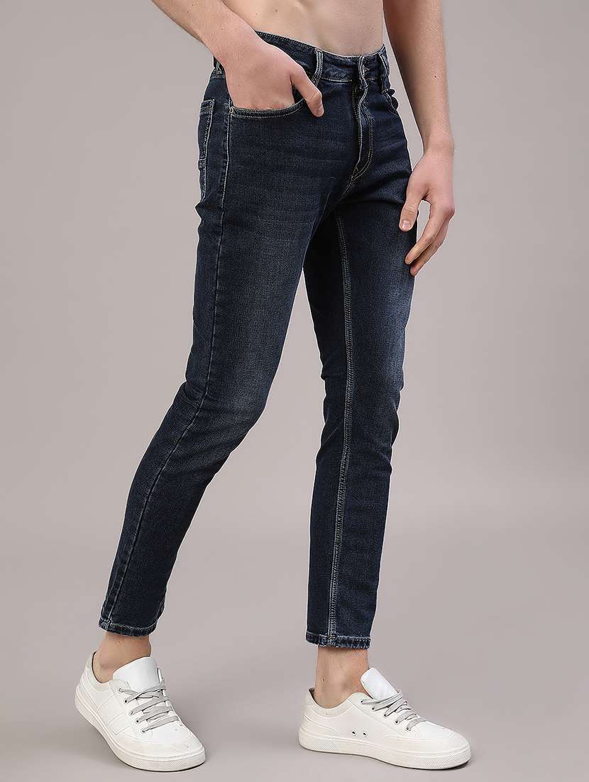 men washed mid rise skinny fit jeans - 22391029 -  Standard Image - 2