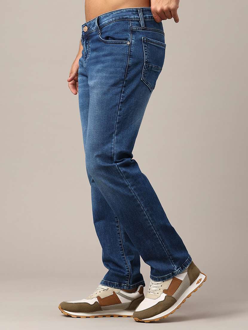 men washed mid rise full length straight jeans - 22391035 -  Standard Image - 2