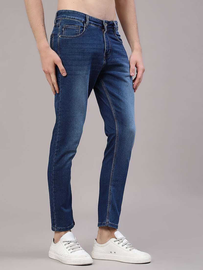 men washed mid rise slim fit jeans - 22391037 -  Standard Image - 2