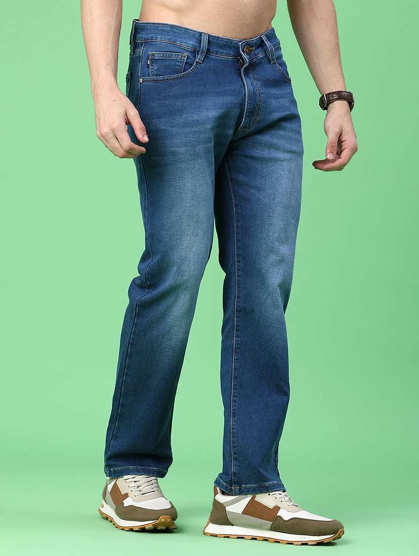 men washed mid rise full length straight jeans - 22391042 -  Standard Image - 2