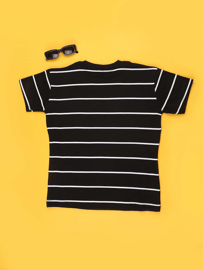 women striped round short sleeves neck tee - 22391240 -  Standard Image - 2