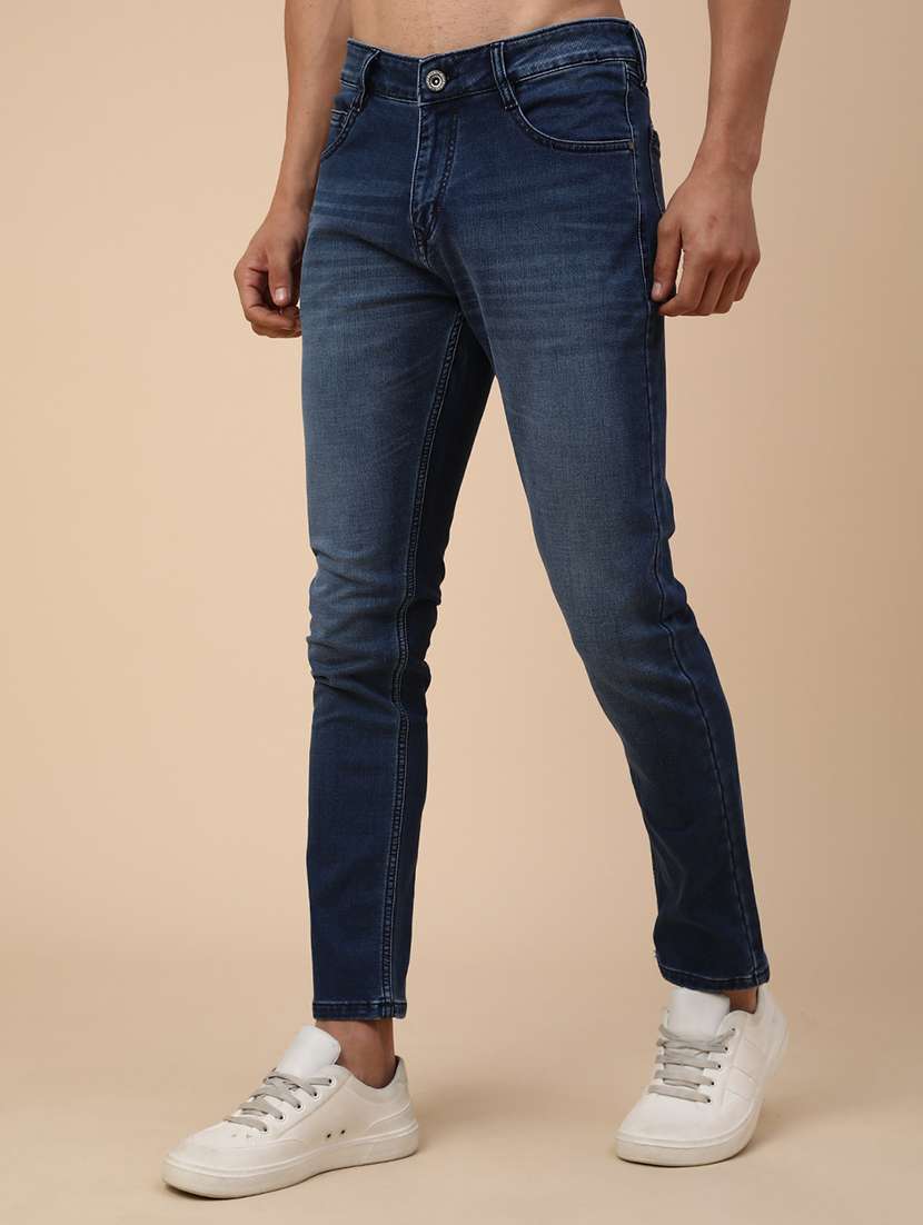 men washed mid rise slim fit jeans - 22391262 -  Standard Image - 2