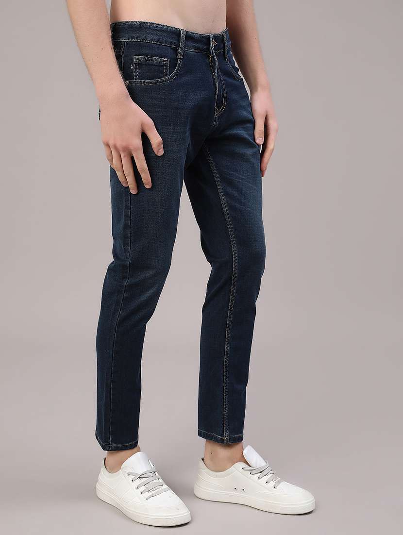 men washed mid rise slim fit jeans - 22391263 -  Standard Image - 2
