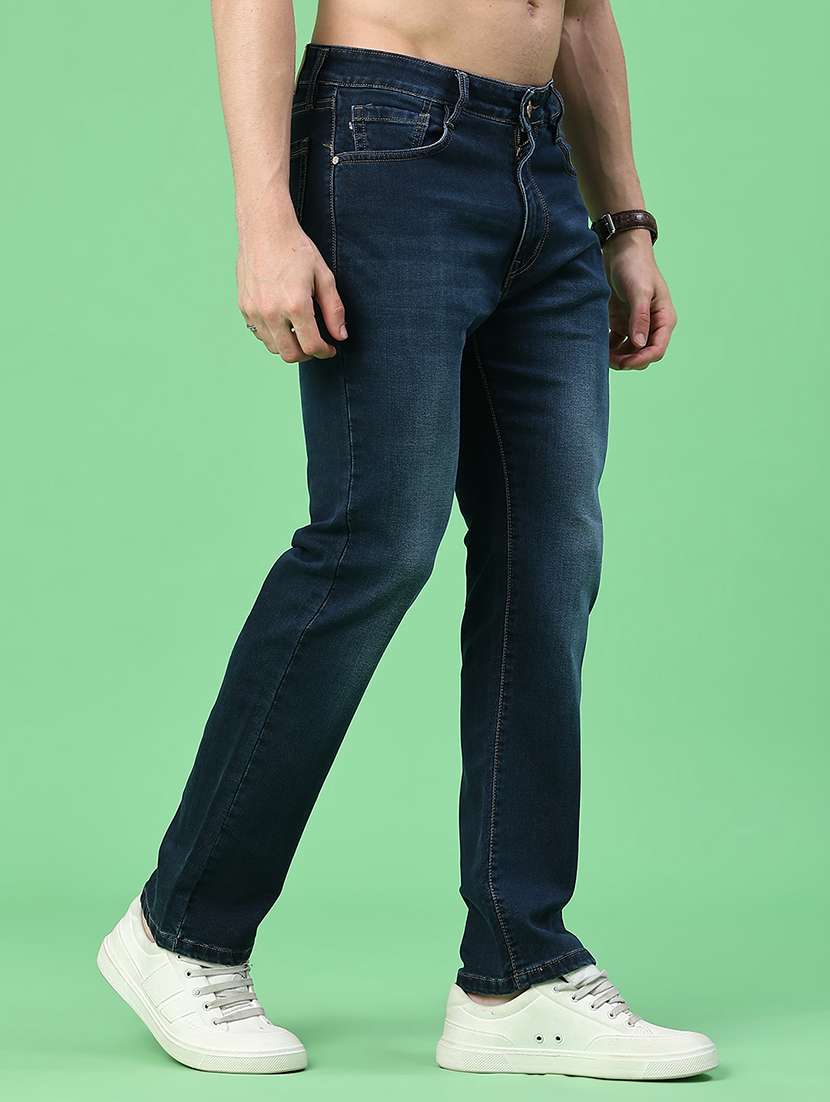 men washed mid rise full length straight jeans - 22391265 -  Standard Image - 2