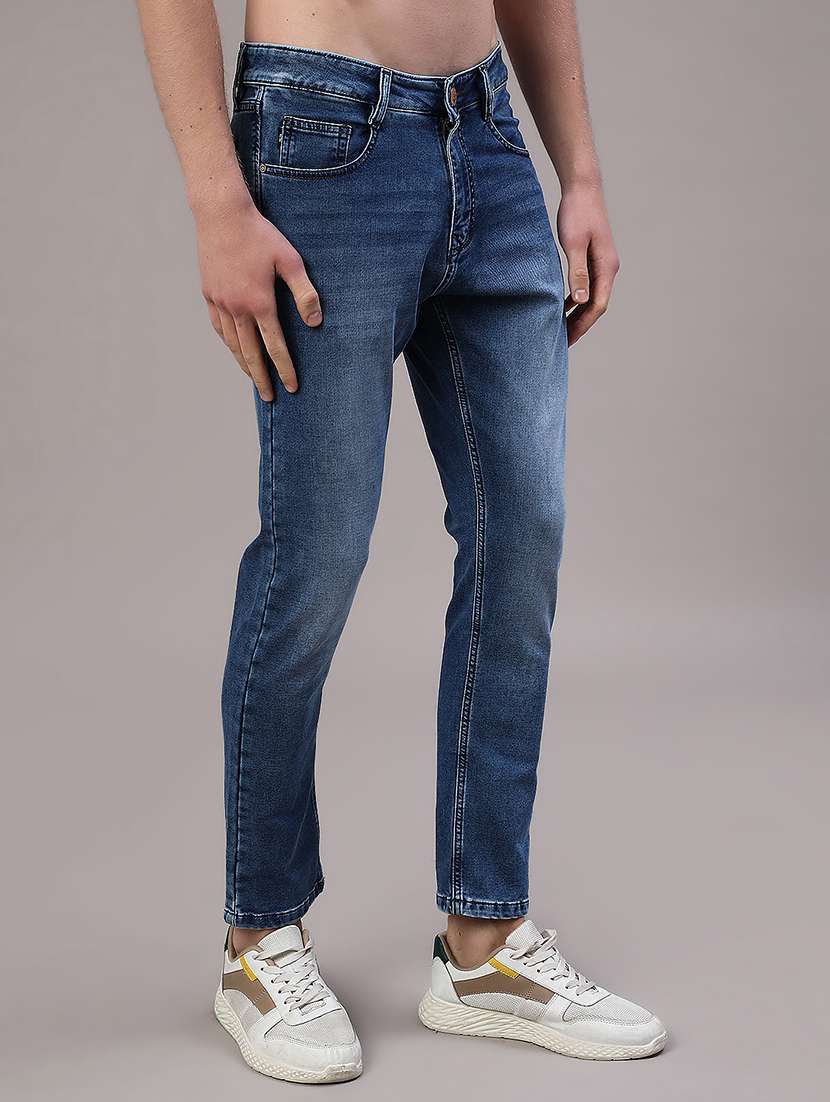 men washed mid rise slim fit jeans - 22391271 -  Standard Image - 2