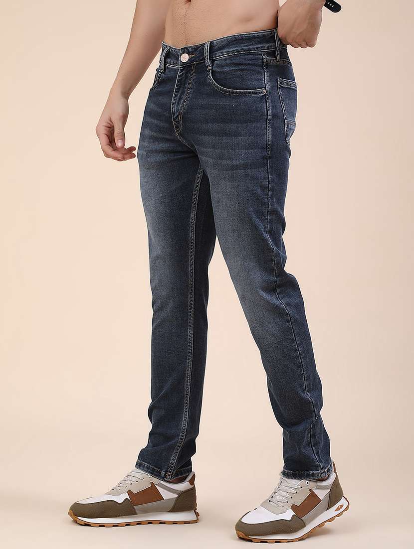 men washed mid rise tapered jeans - 22391272 -  Standard Image - 2