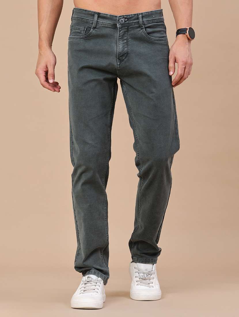 men solid mid rise slim fit jeans
