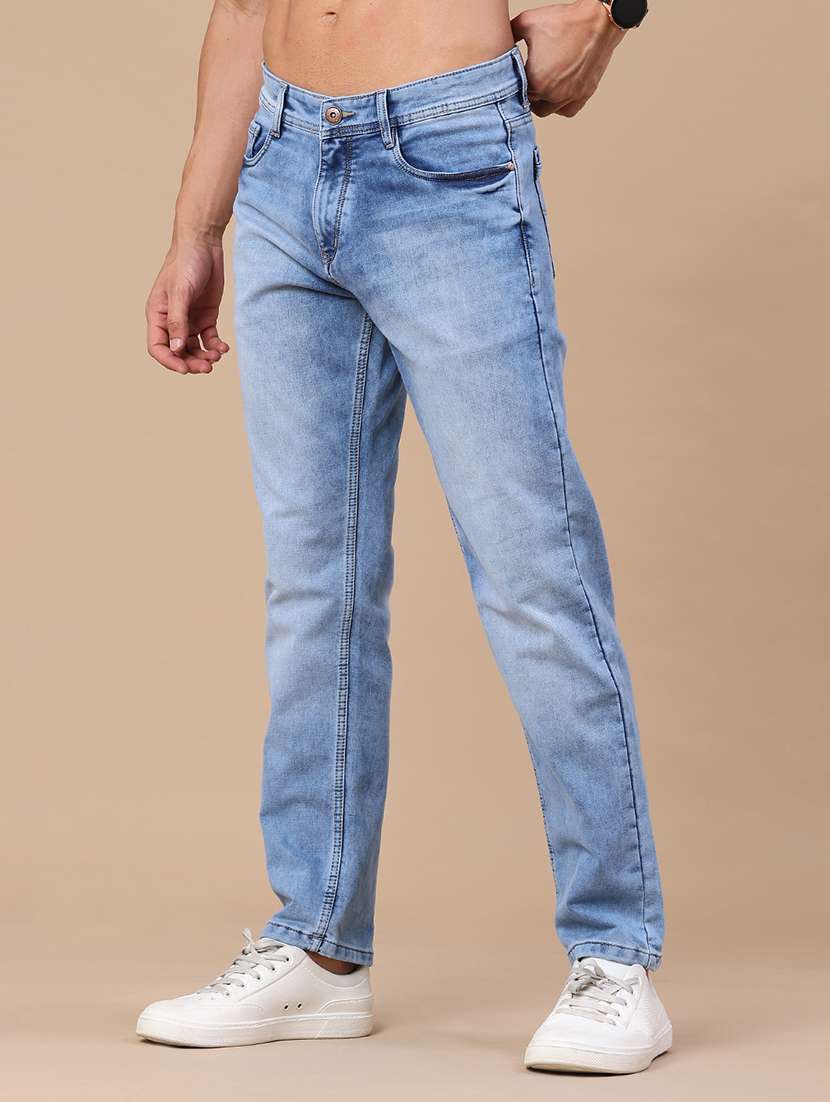 men washed mid rise slim fit jeans - 22391279 -  Standard Image - 2