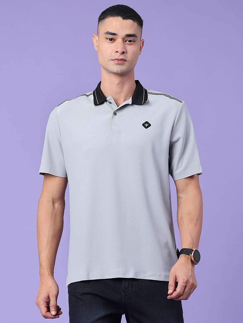 men taped short sleeves polo t-shirt - 22391286 -  Standard Image - 2