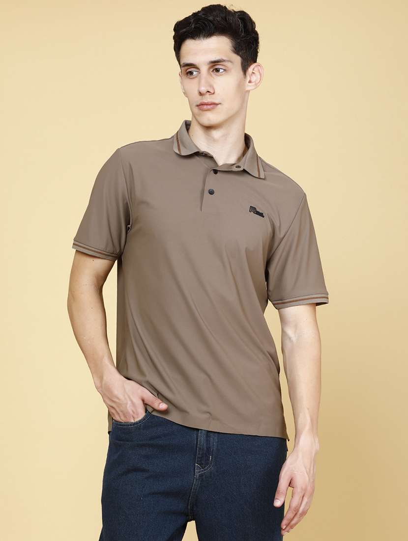 men solid short sleeves polo t-shirt - 22391287 -  Standard Image - 2