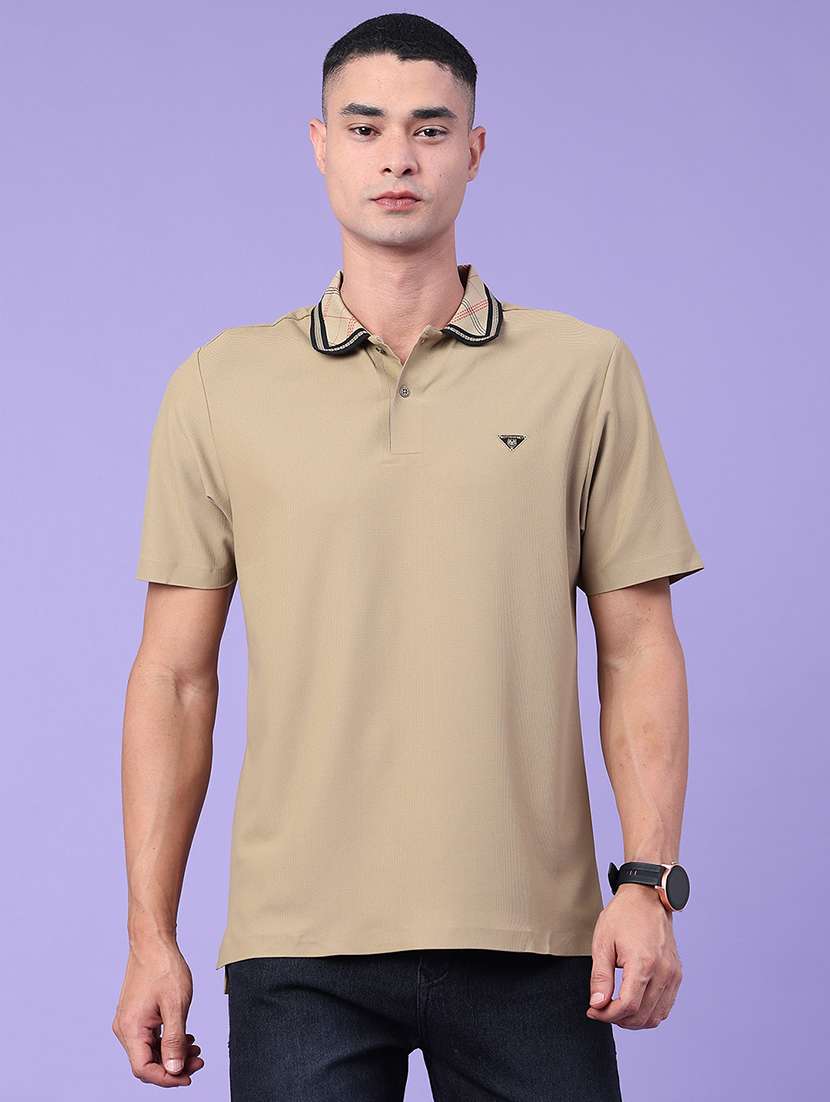 men taped short sleeves polo t-shirt - 22391289 -  Standard Image - 2