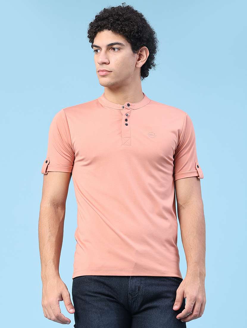 men solid short sleeve slim fit t-shirt - 22391293 -  Standard Image - 2