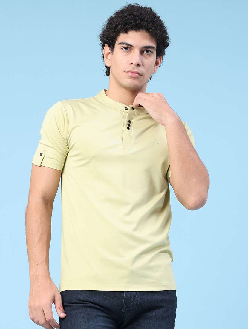 men solid short sleeve slim fit t-shirt - 22391294 -  Standard Image - 2