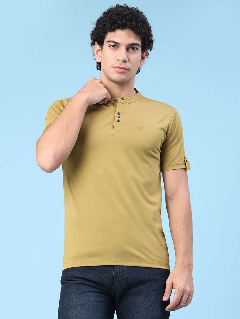 men solid short sleeve slim fit t-shirt - 22391296 -  Standard Image - 2
