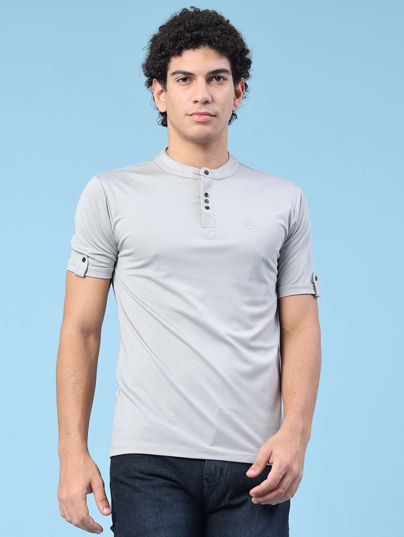 men solid short sleeve slim fit t-shirt - 22391298 -  Standard Image - 2