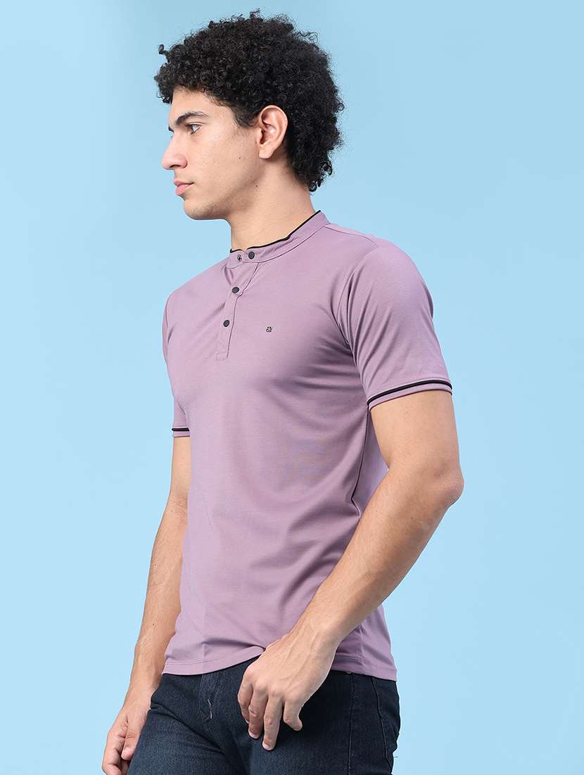 men solid short sleeve slim fit t-shirt - 22391300 -  Standard Image - 2
