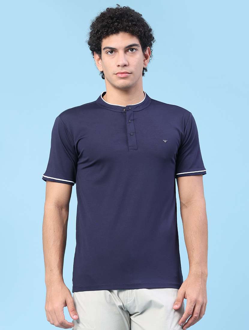 men solid short sleeve slim fit t-shirt - 22391301 -  Standard Image - 2