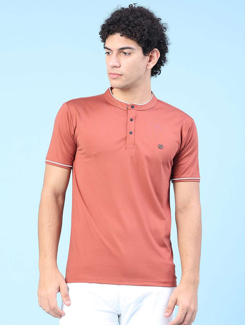 men solid short sleeve slim fit t-shirt - 22391302 -  Standard Image - 2