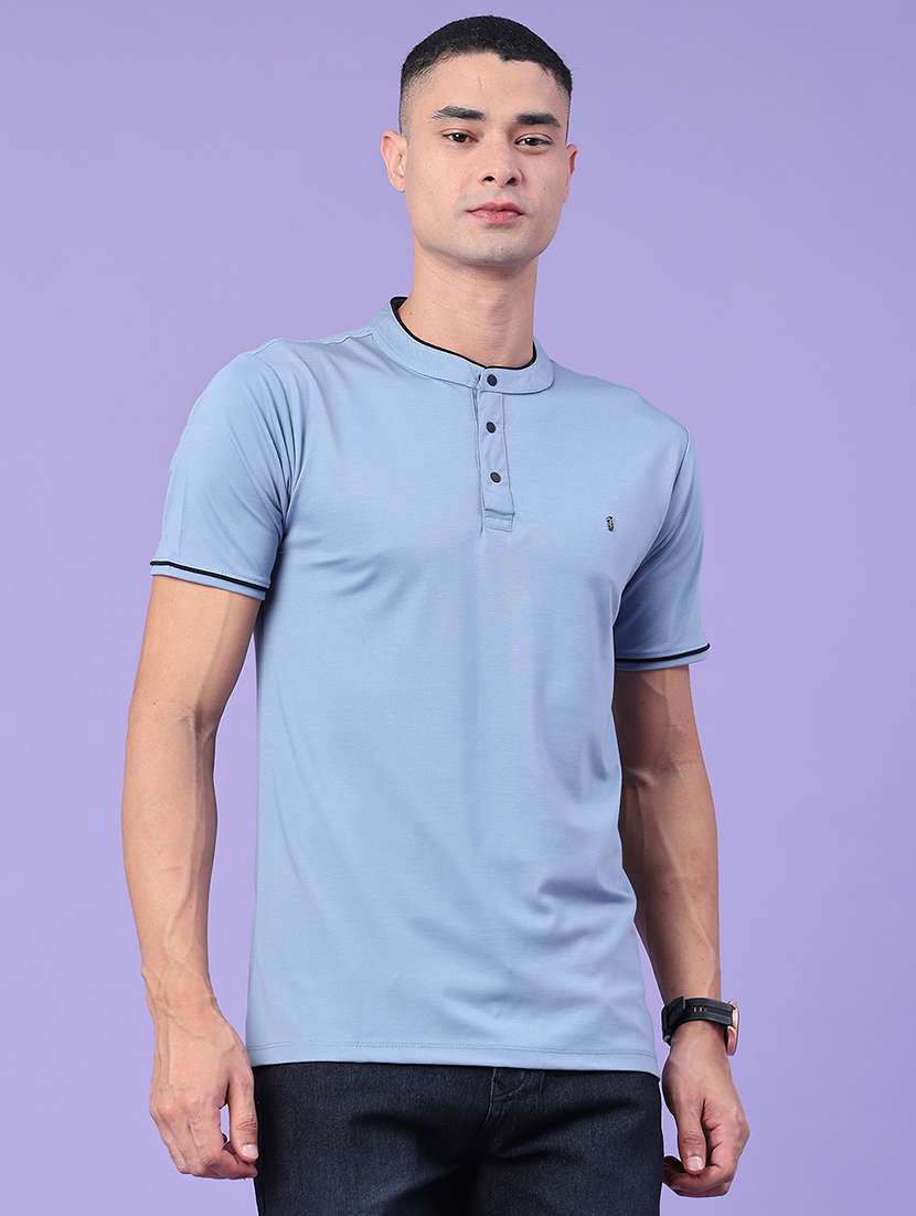 men solid short sleeve slim fit t-shirt - 22391304 -  Standard Image - 2