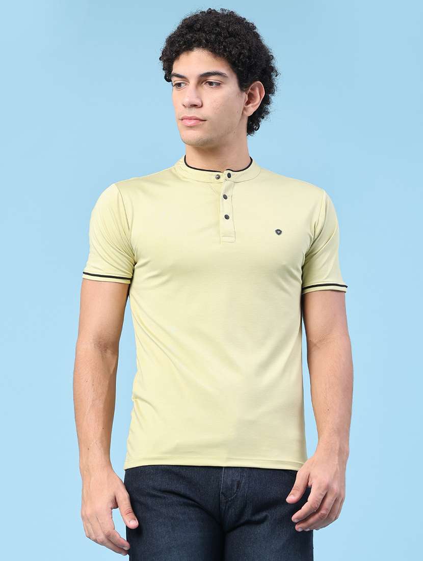 men solid short sleeve slim fit t-shirt - 22391305 -  Standard Image - 2
