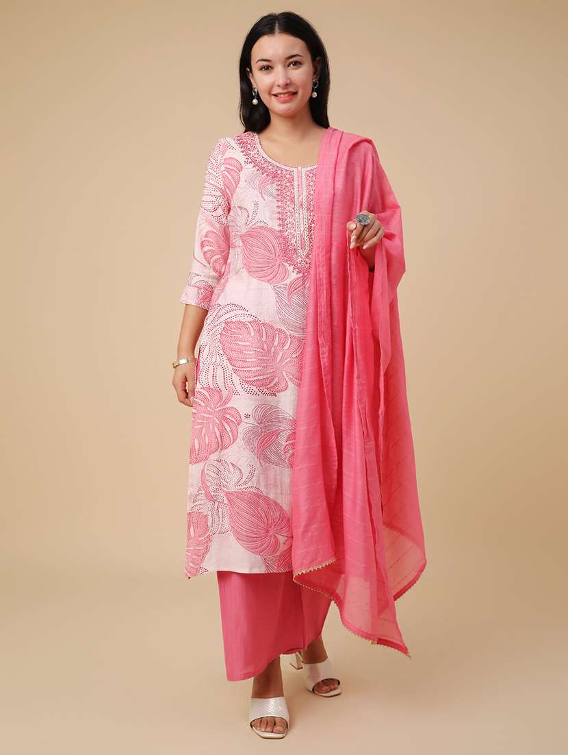pink cotton kurta pant  set - 22391447 -  Standard Image - 2