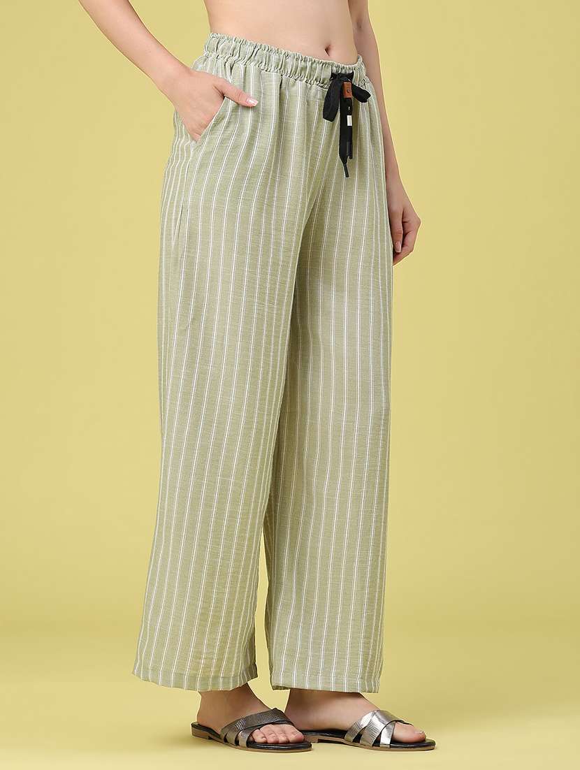 Women Printed Mid Rise Wide Leg Trouser - 22391551 -  Standard Image - 2