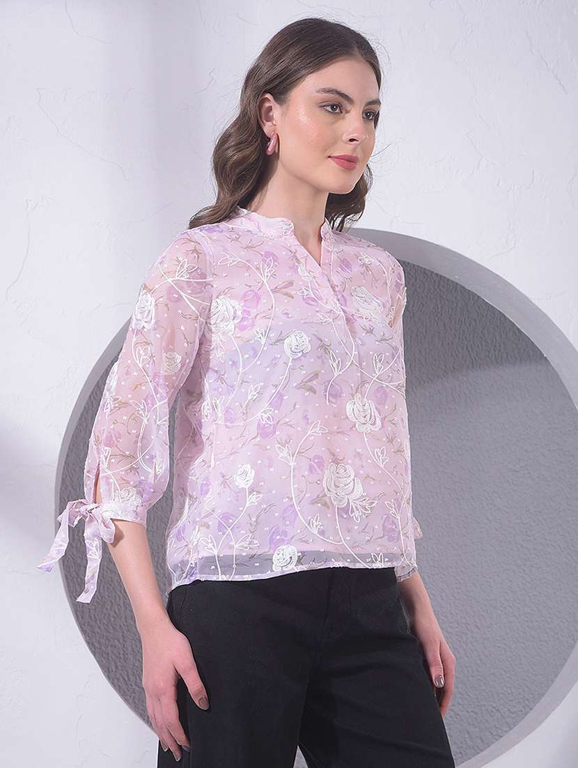 Women Three Quarter Sleeve Regular Top - 22391599 -  Standard Image - 2