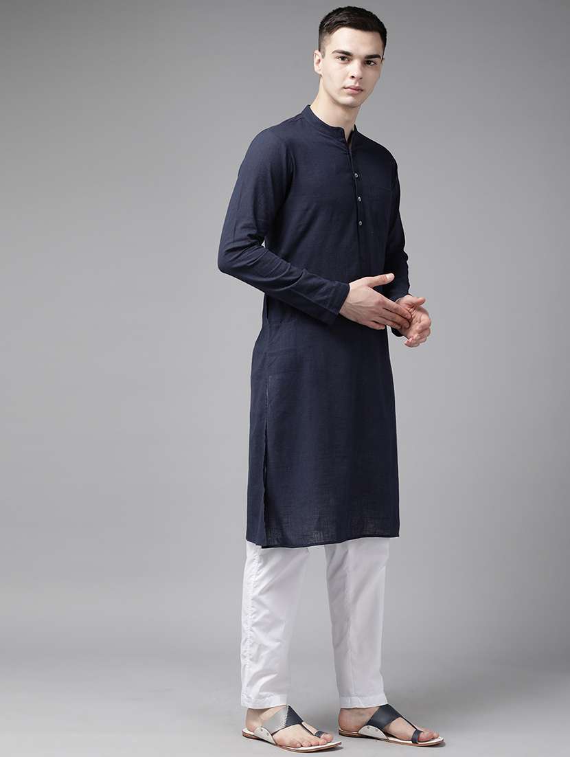 Men Printed Mandarin Neck Kurta Pyjama With Jacket Set - 22391752 -  Standard Image - 2