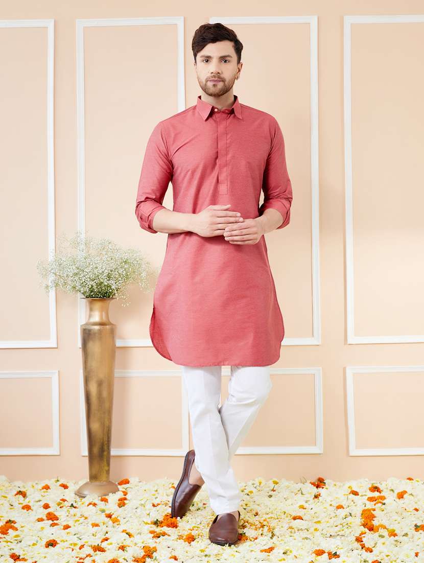 men solid long sleeve kurta - 22391923 -  Standard Image - 2