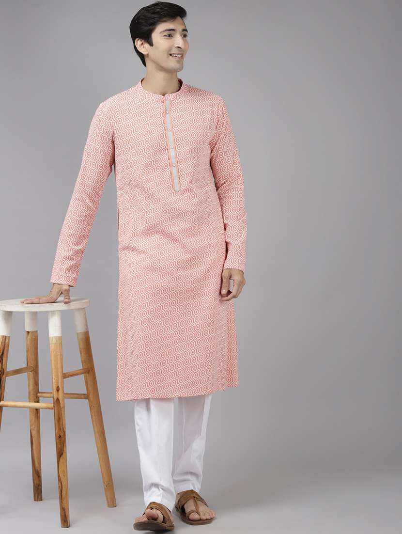men mandarin neck long sleeve kurta - 22392031 -  Standard Image - 2