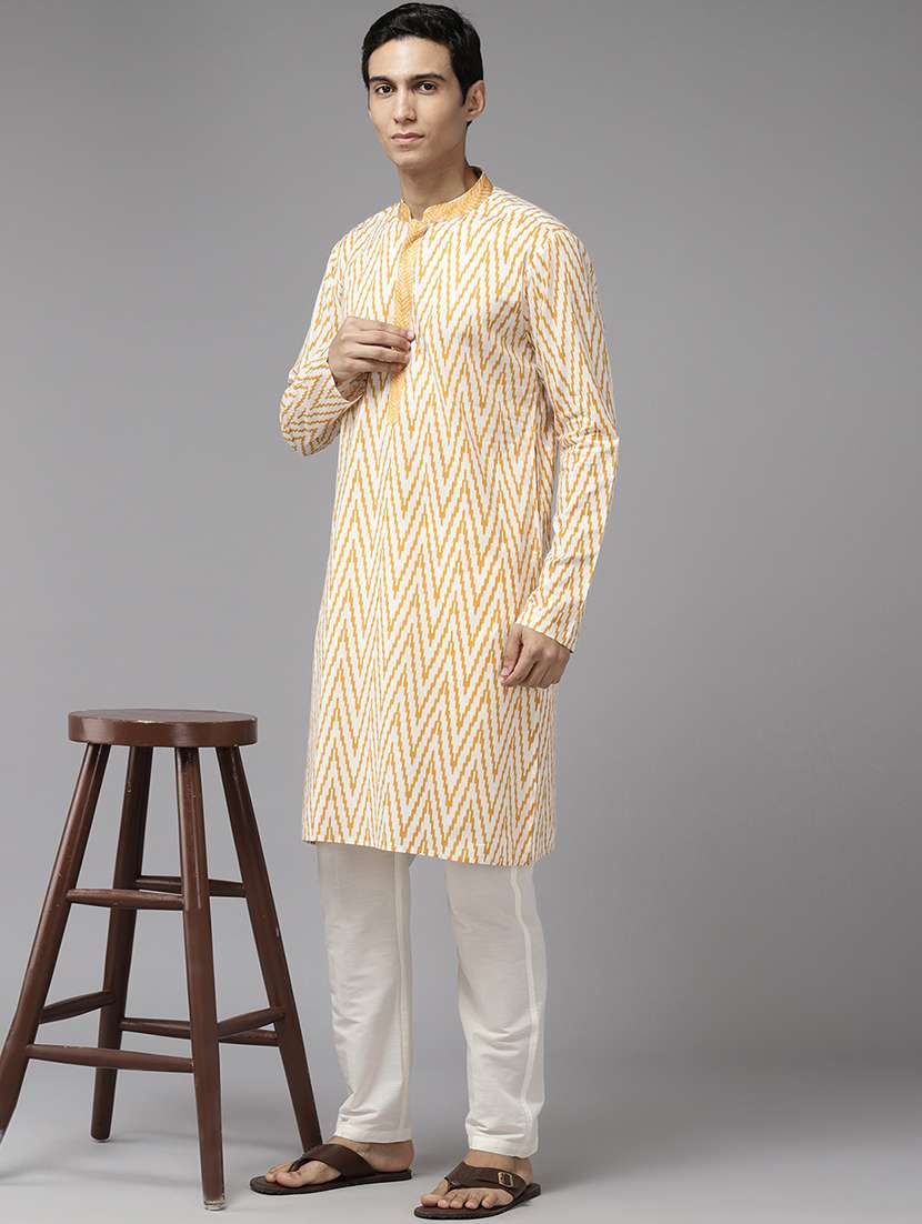 men mandarin neck long sleeve kurta - 22392693 -  Standard Image - 2