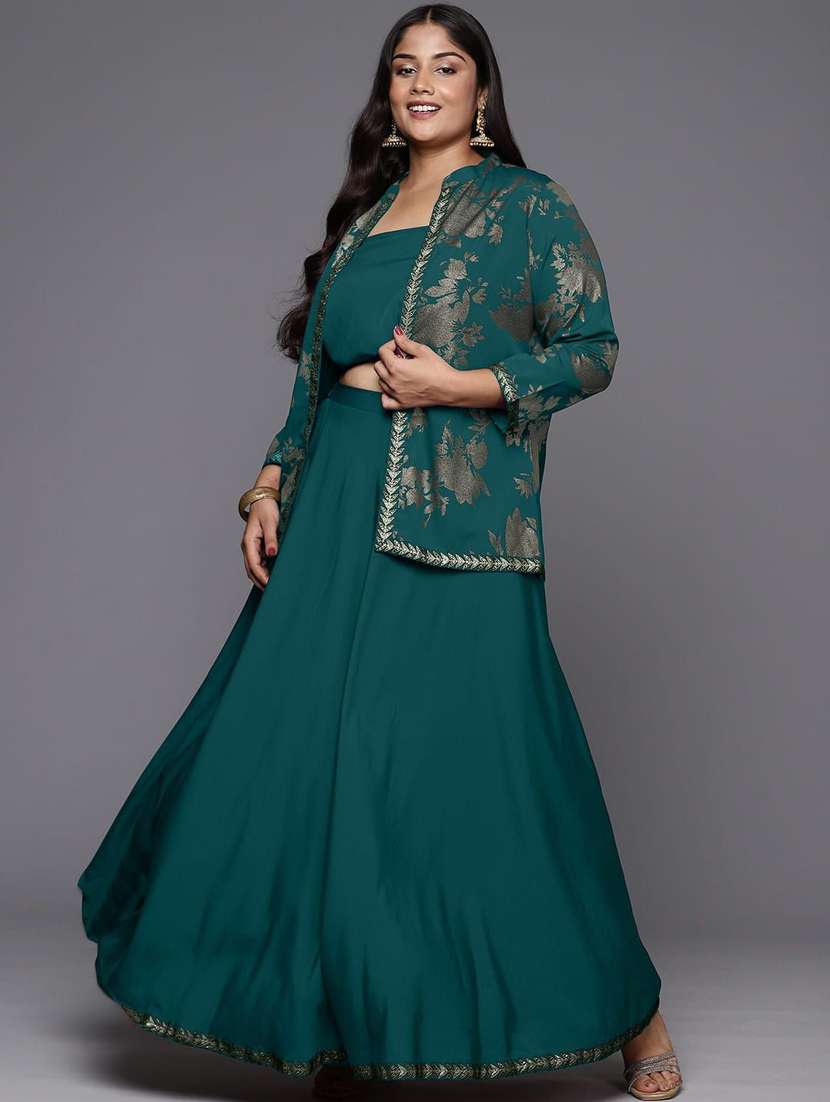 women plus size floral printed ethnic co-ord set - 22392880 -  Standard Image - 2