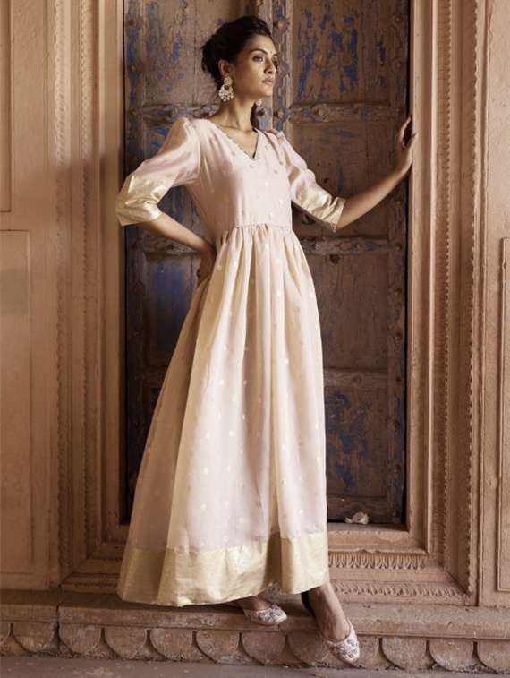 women printed puff sleeve ethnic dress - 22392892 -  Standard Image - 2