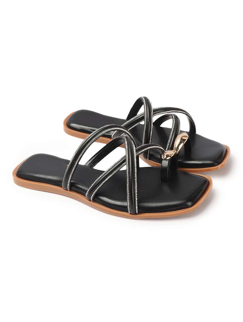 women solid slip on flat sandals - 22394009 -  Standard Image - 2