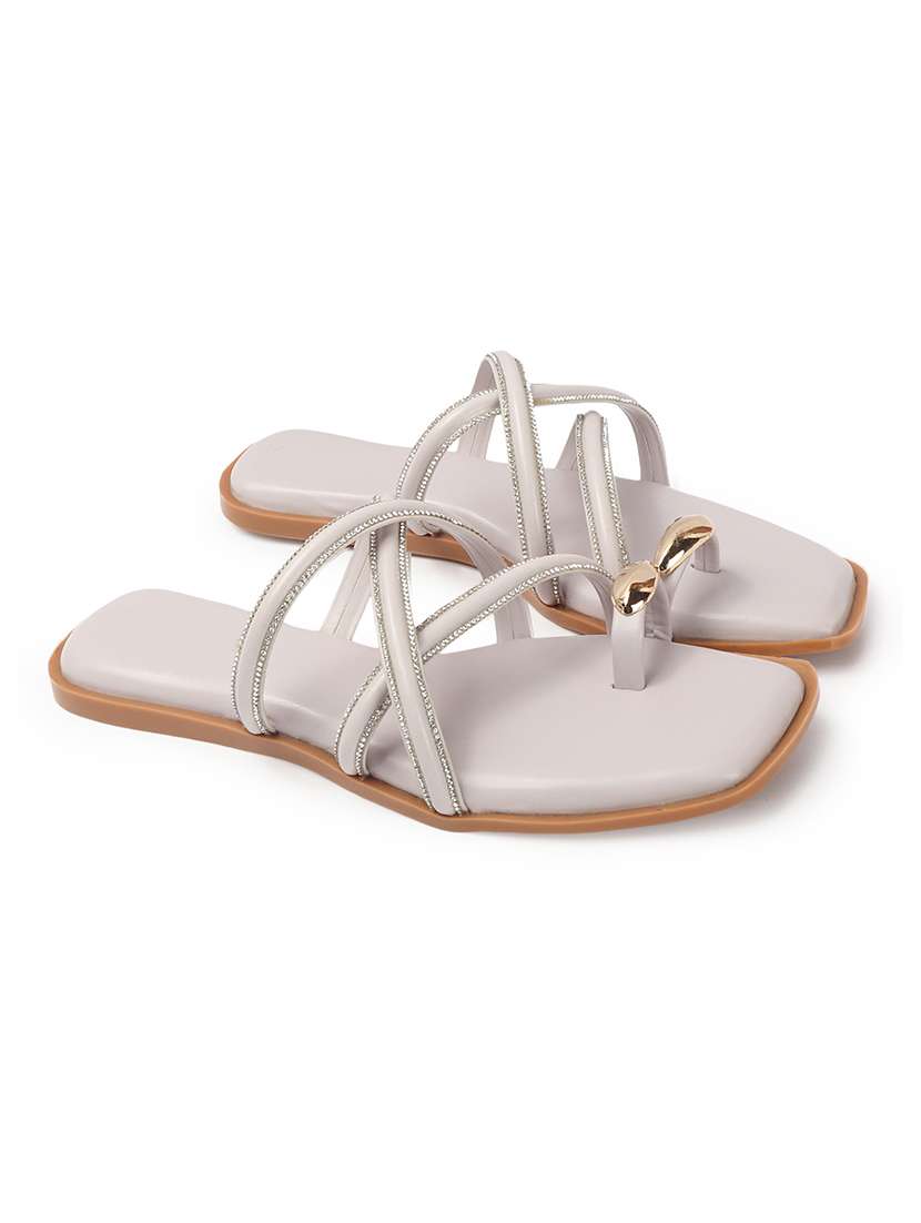 women solid slip on flat sandals - 22394016 -  Standard Image - 2